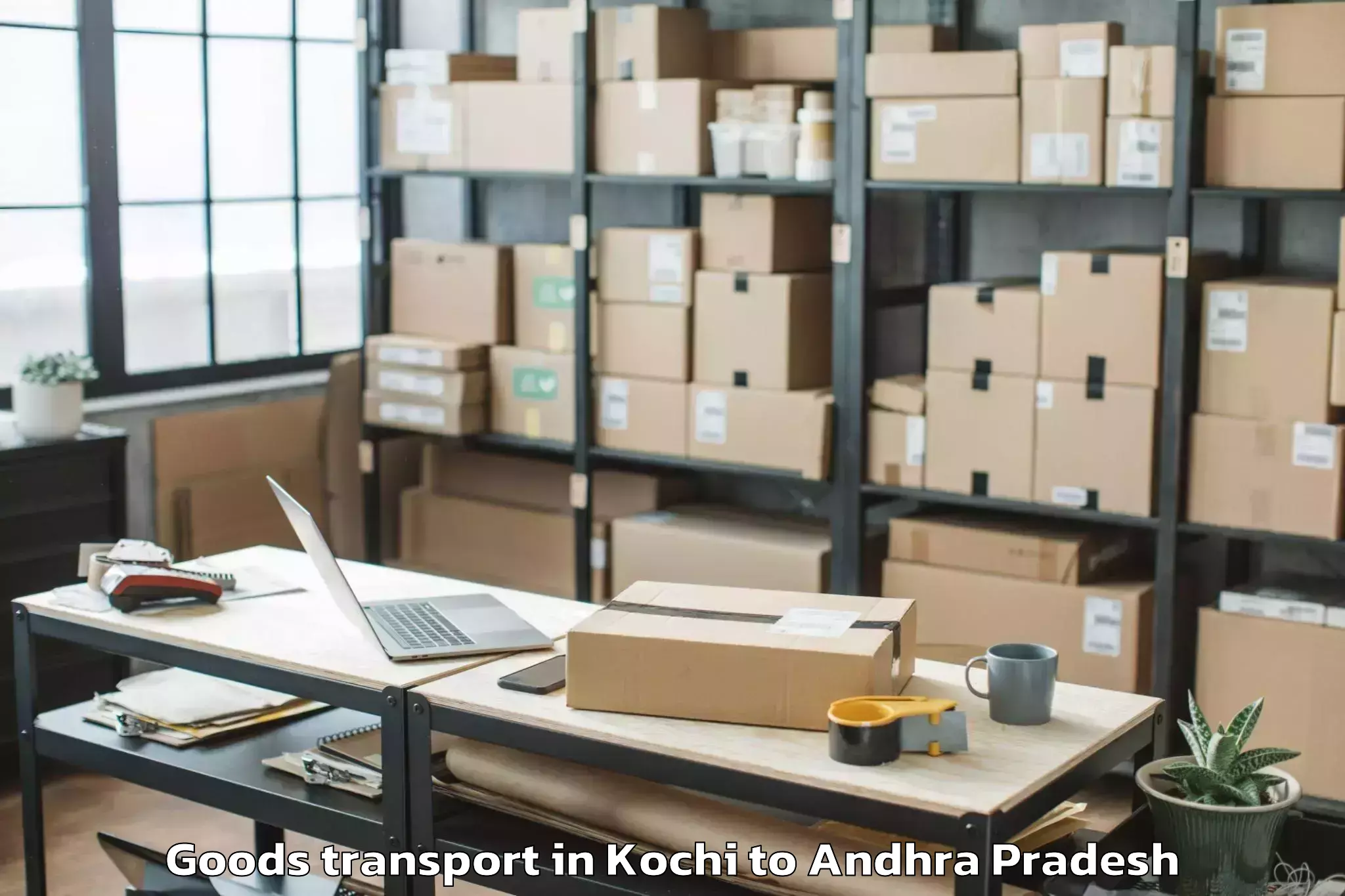 Book Kochi to Undrajavaram Goods Transport